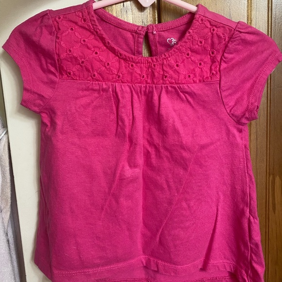 Little Girls Eyelet Trimmed Tee Children's Place - Picture 1 of 7